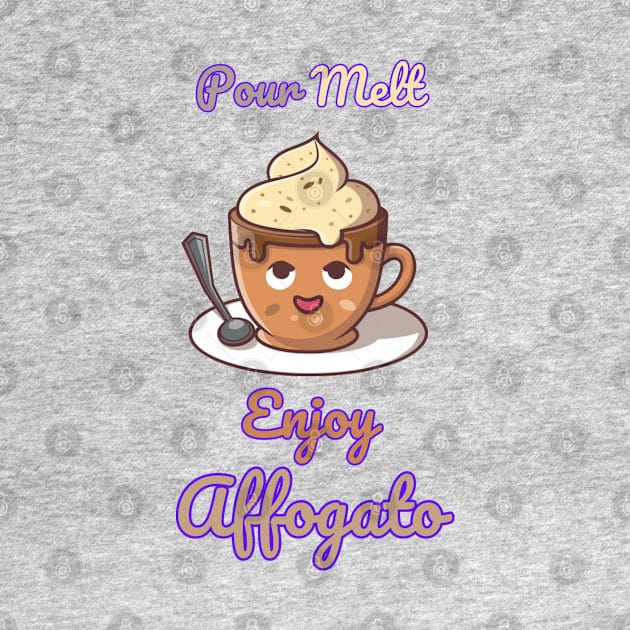 "Delicious Affogato: Italian Delight in a Cup"- Coffee Food Icecream by stickercuffs